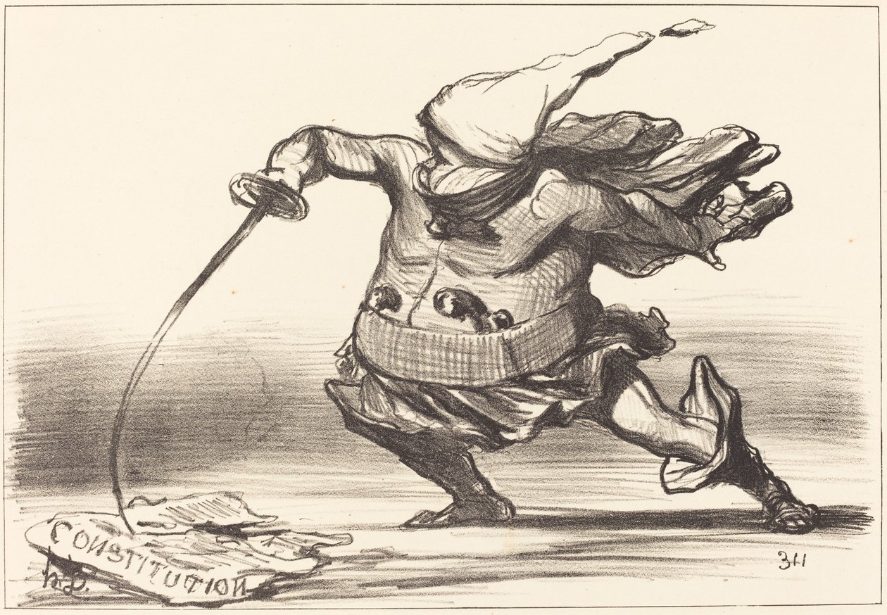 Bot giyen bir Matamore... by Honoré Daumier