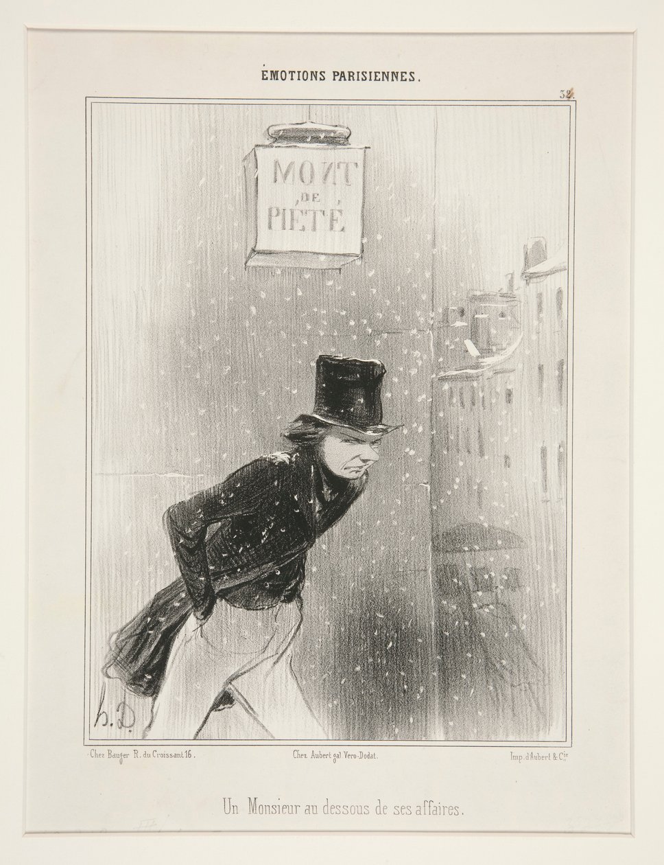 İşlerinin Altındaki Bir Adam by Honoré Daumier