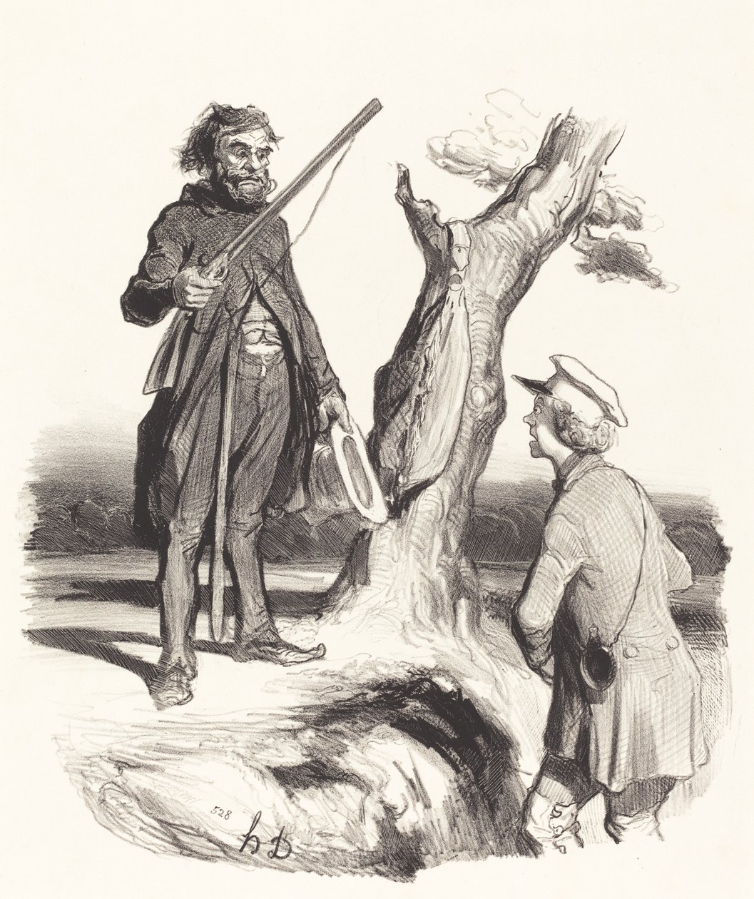 Zavallı bir baba... by Honoré Daumier