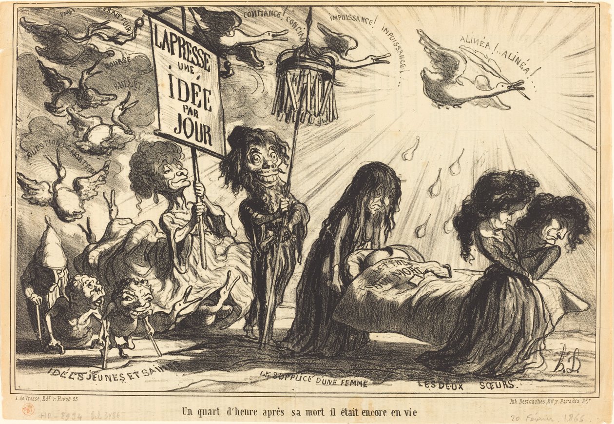 Ölümünden Çeyrek Saat Sonra Hala Yaşıyordu by Honoré Daumier