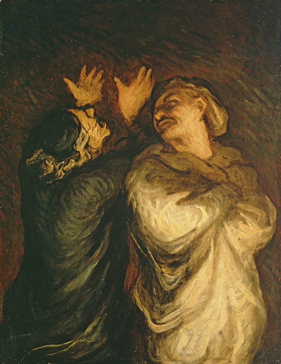Un Scapin, 1860-62 (beşik panelde yağ) by Honoré Daumier
