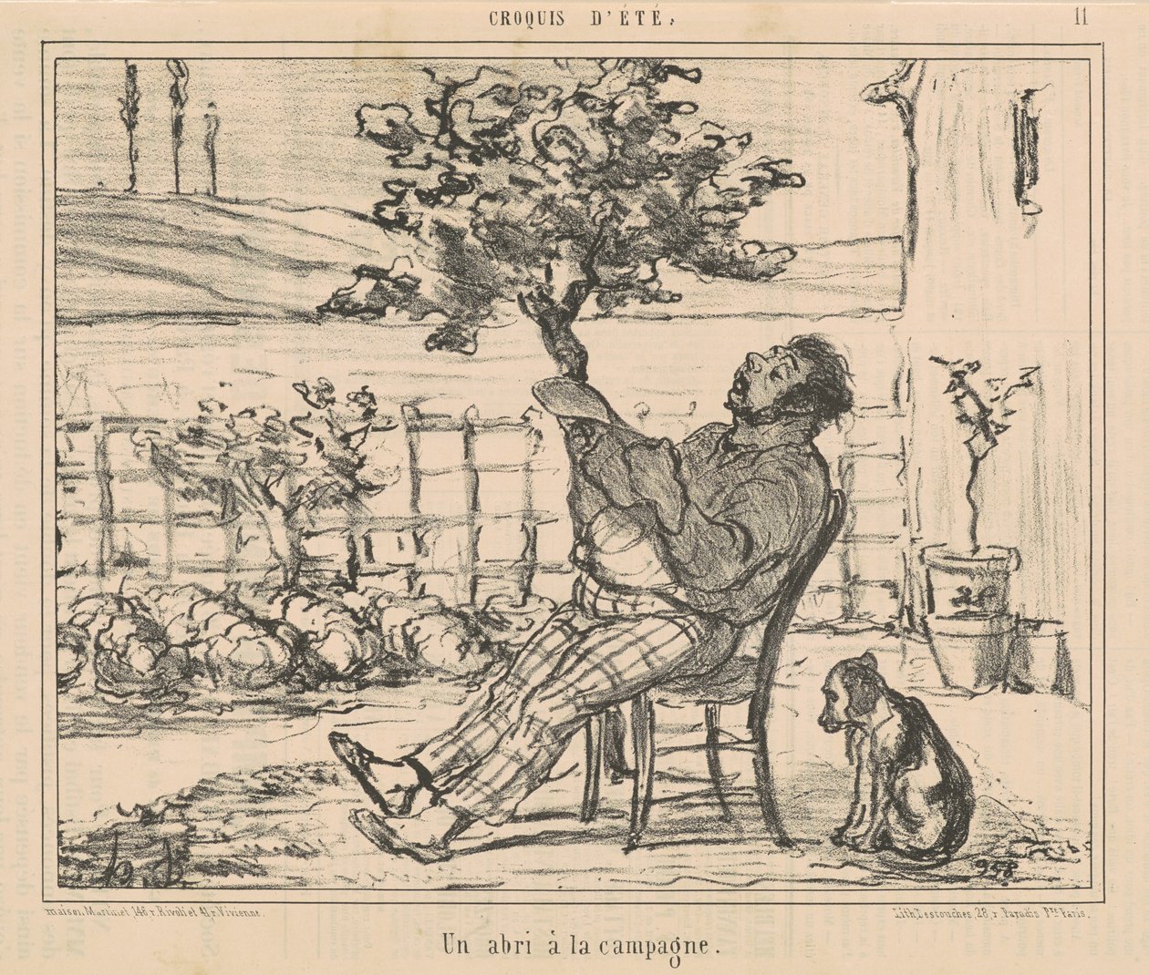 Kırsalda bir sığınak by Honoré Daumier