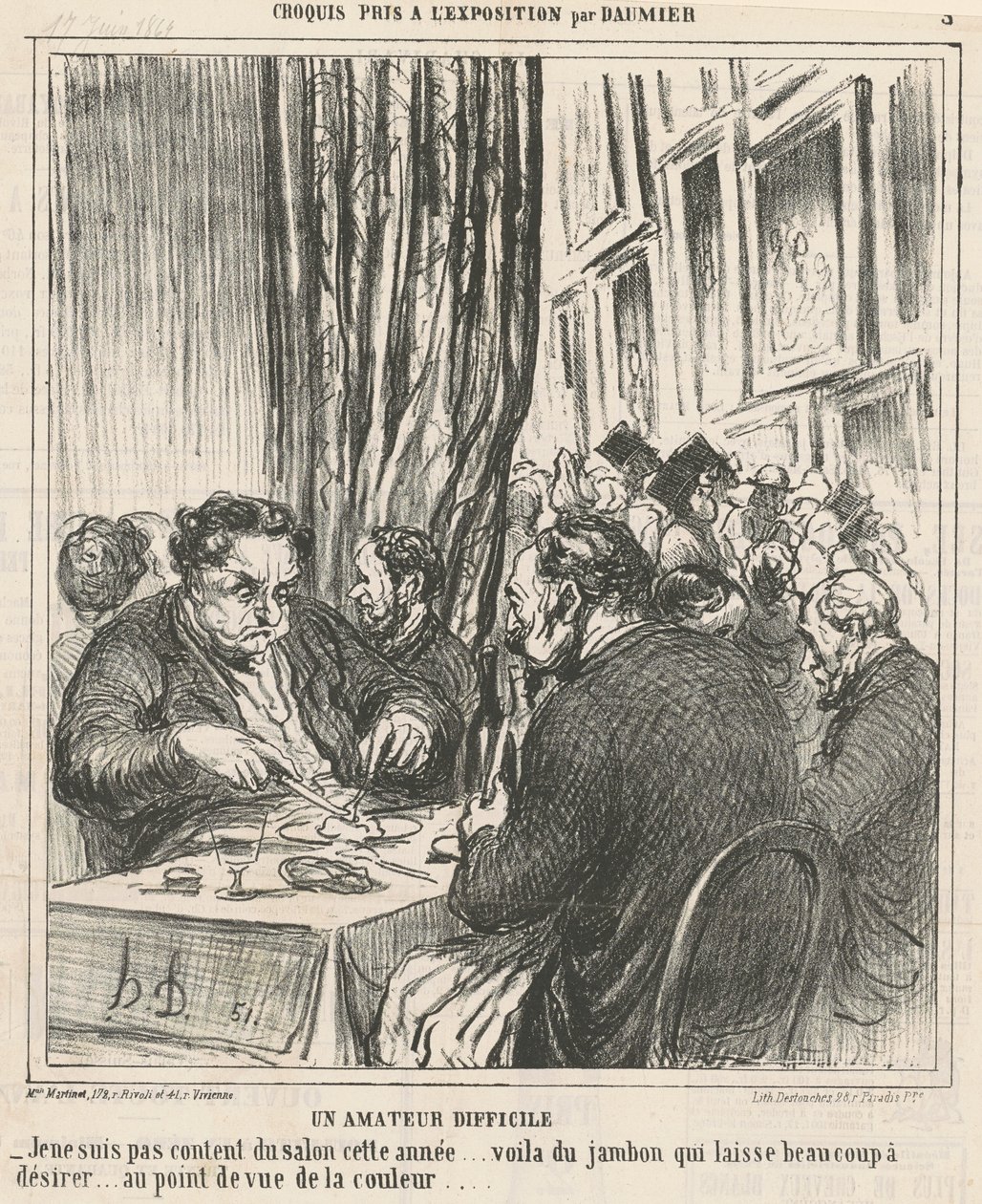 zor bir amatör by Honoré Daumier