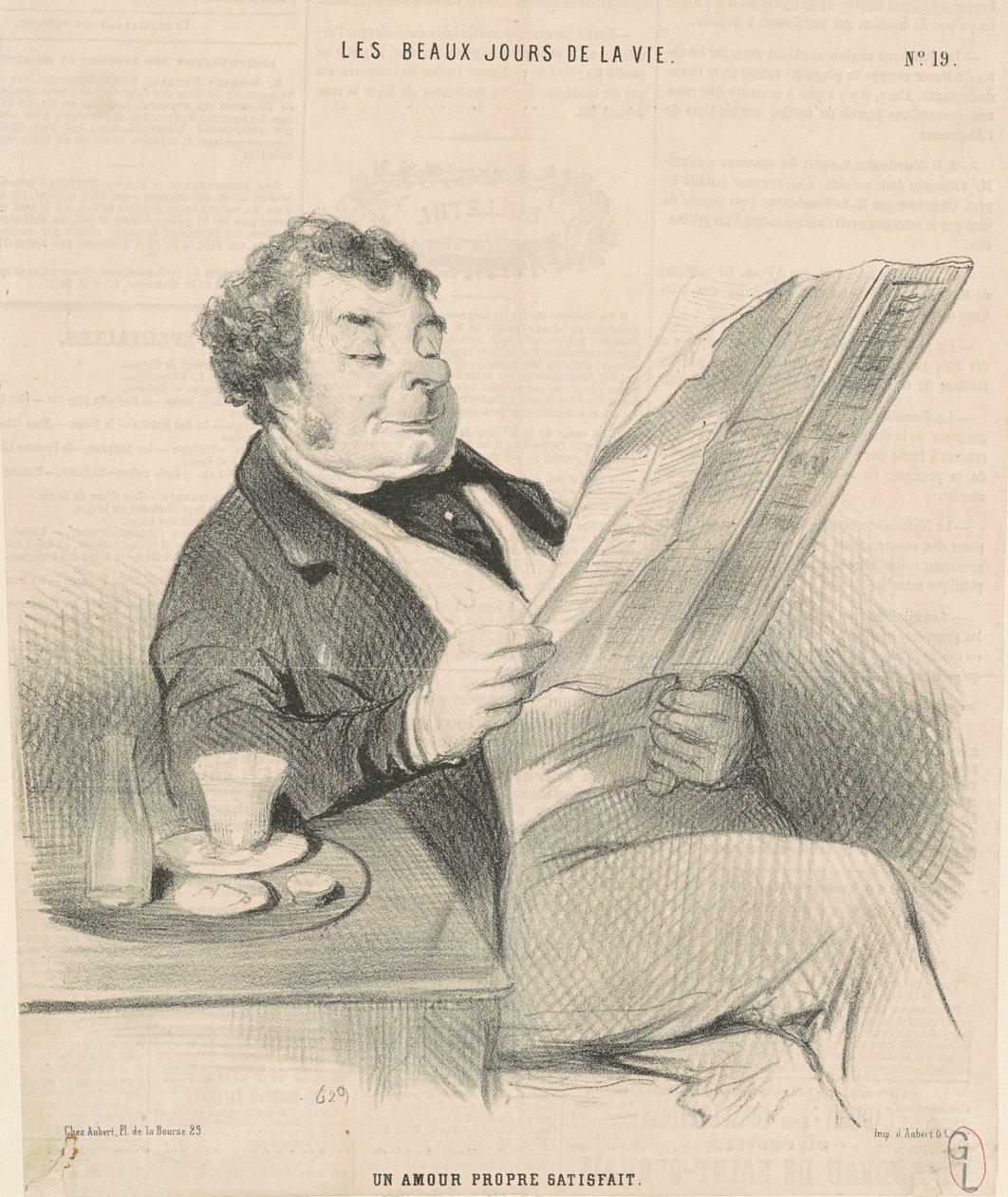 Memnun bir özgüven by Honoré Daumier
