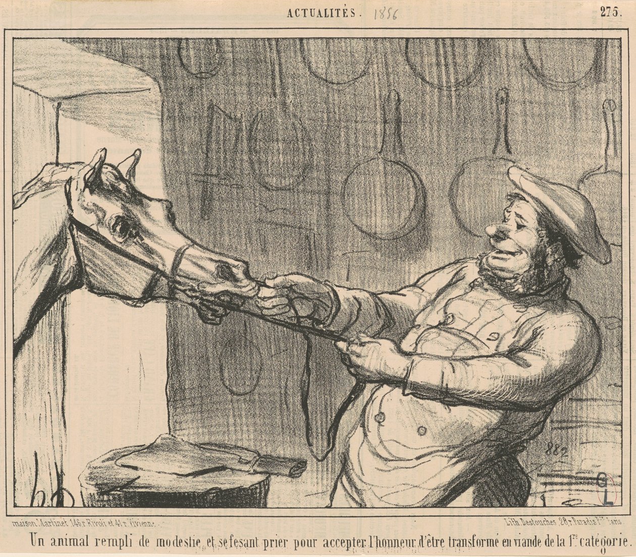 Alçakgönüllü bir hayvan... by Honoré Daumier