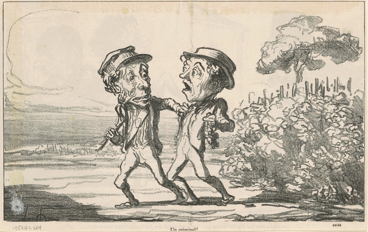 Bir suçlu! by Honoré Daumier