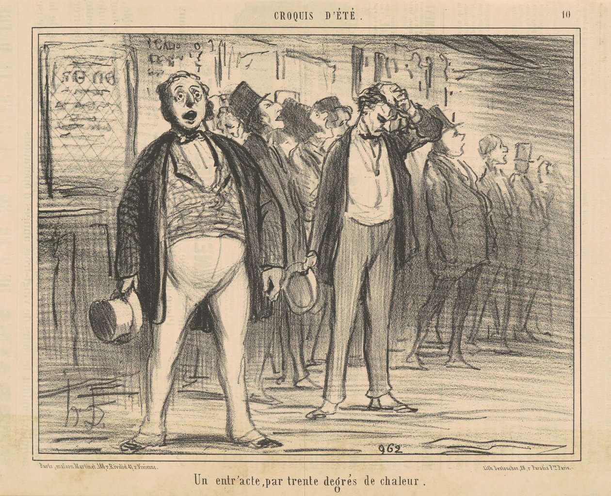 Otuz derece sıcaklıkta bir ara by Honoré Daumier