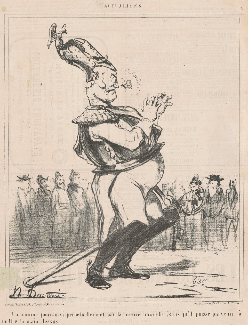 Bir adam kovalanıyor... by Honoré Daumier