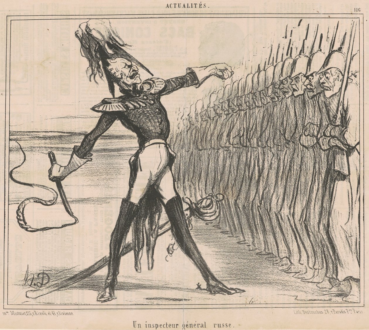 Bir Rus Genel Müfettişi by Honoré Daumier