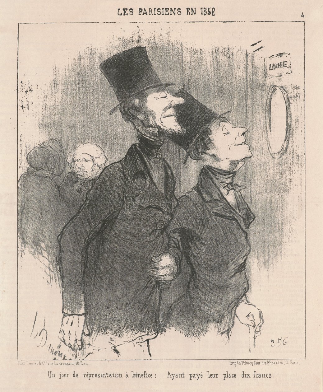 Bir günlük fayda performansı by Honoré Daumier