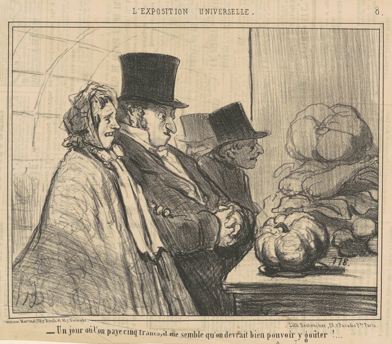 Beş frank ödediğin bir gün by Honoré Daumier