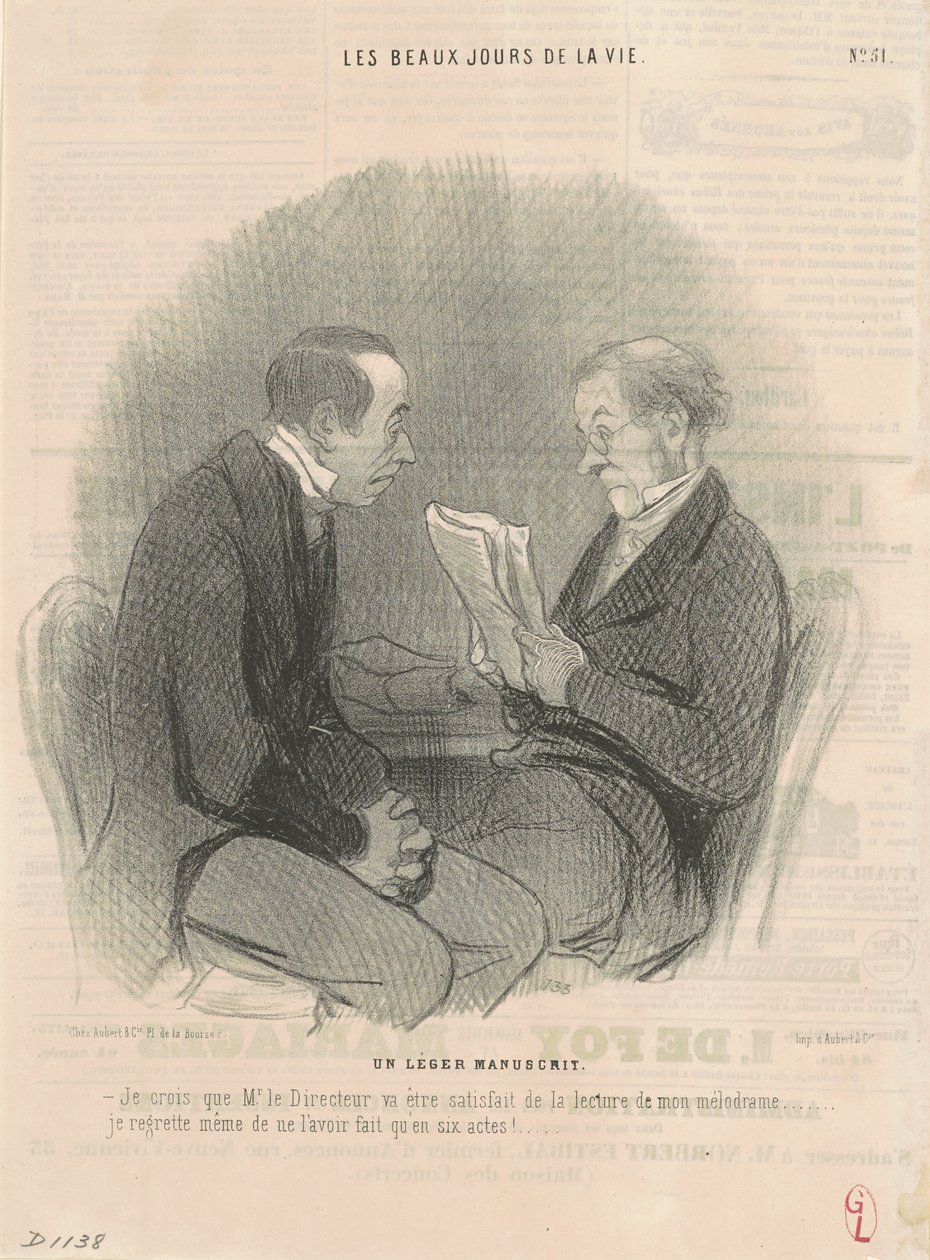 Hafif bir el yazması by Honoré Daumier