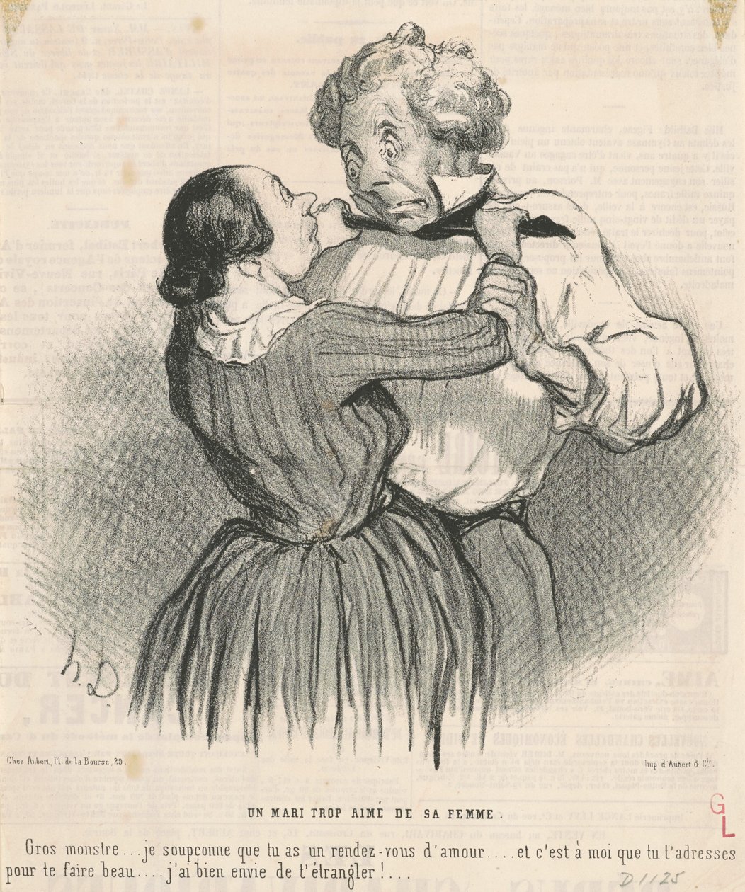 Karısı tarafından çok sevilen bir koca by Honoré Daumier