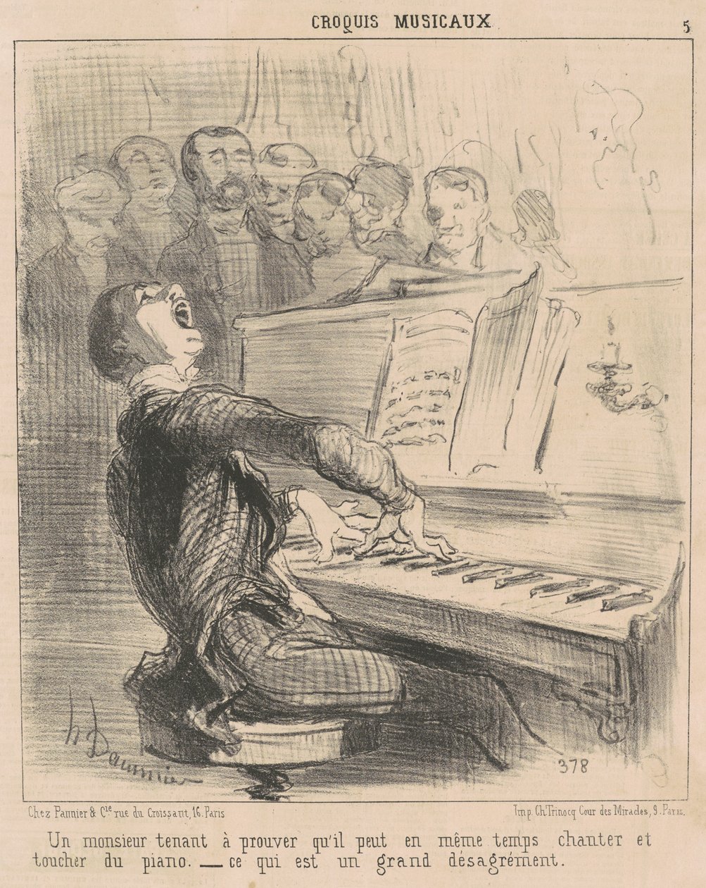 Yapabileceğini kanıtlamak isteyen bir beyefendi... by Honoré Daumier