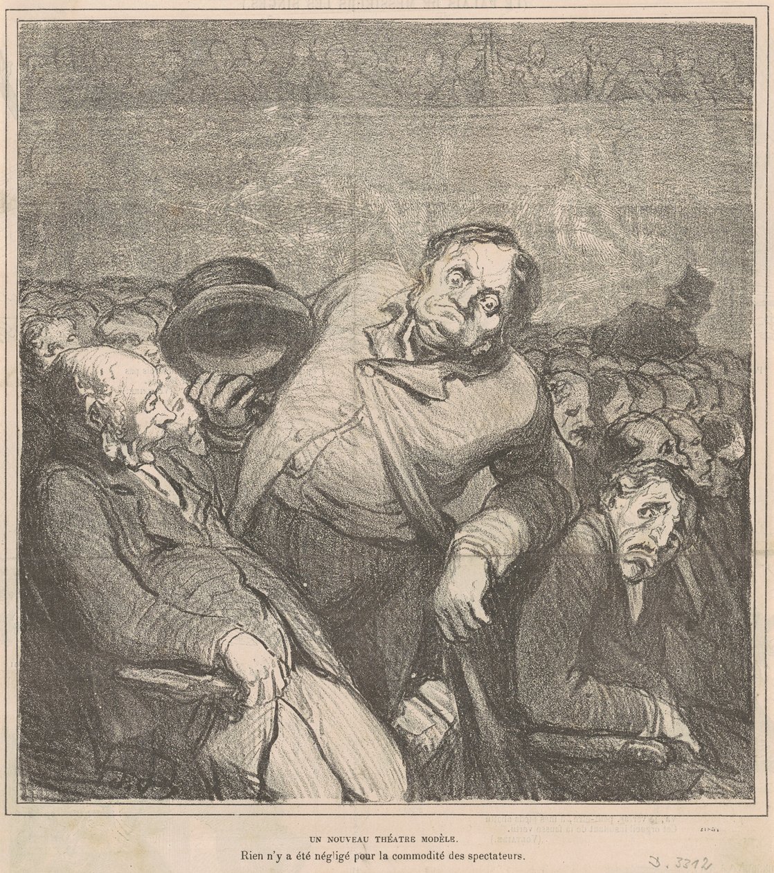 Yeni bir model tiyatro by Honoré Daumier