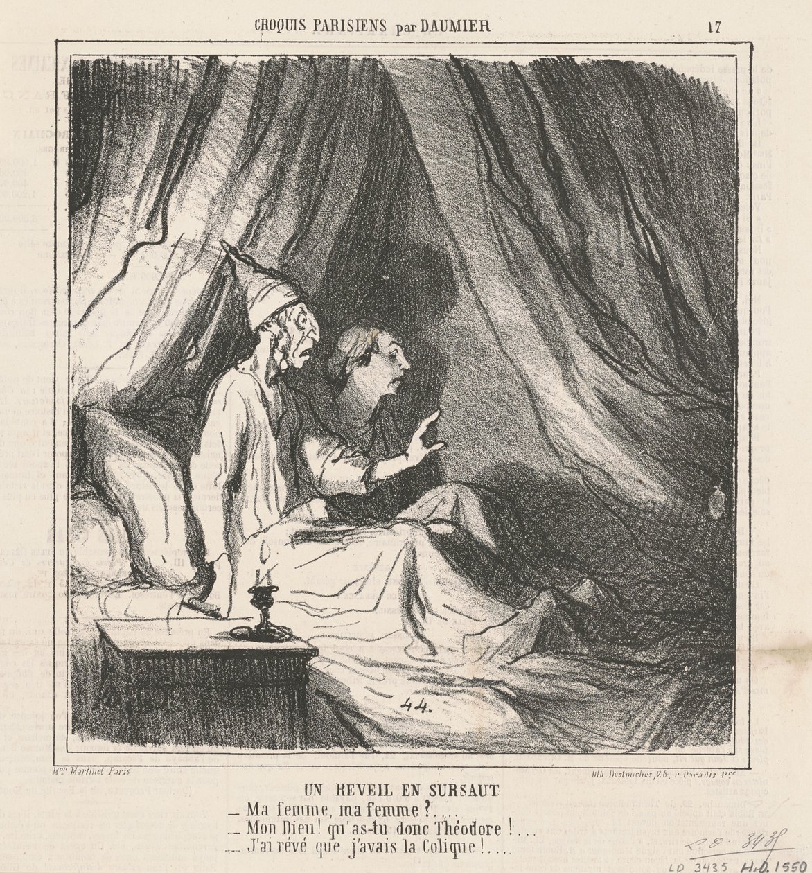 ani bir uyanış by Honoré Daumier