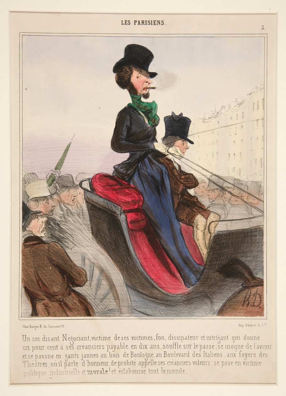 Kurbanlarının sözde bir tüccar kurbanı by Honoré Daumier
