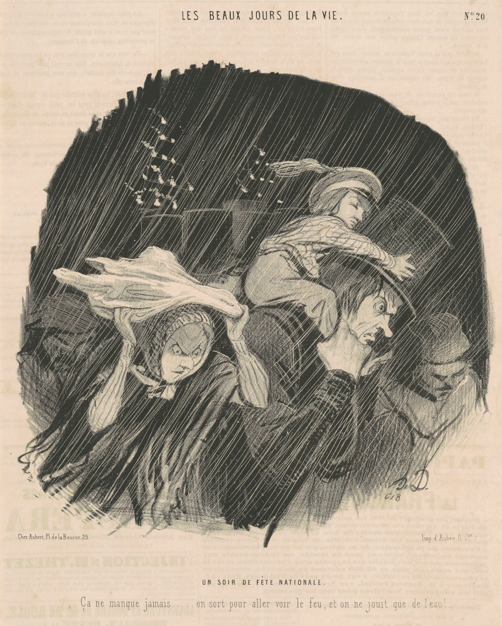 Milli bayram gecesi by Honoré Daumier
