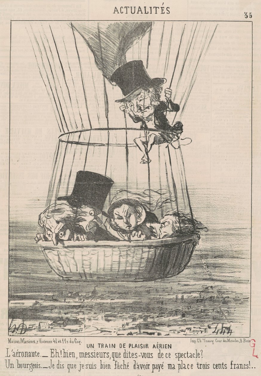 Bir hava zevk treni by Honoré Daumier