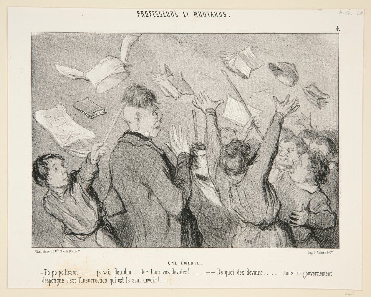 İsyan; 4. Profesörler ve Hardallar by Honoré Daumier