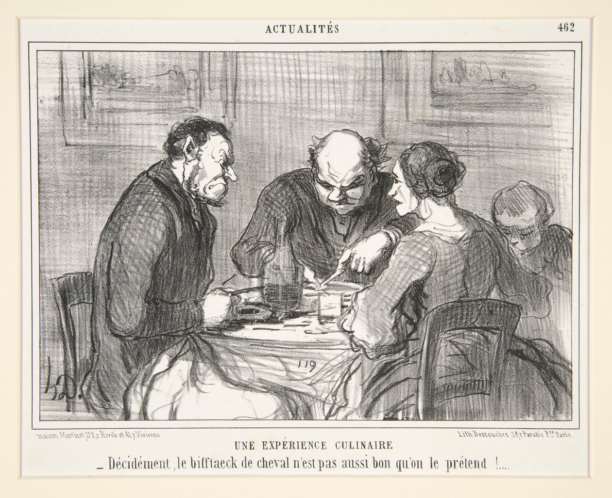 Bir Mutfak Deneyimi: Kesinlikle, at bifteği n by Honoré Daumier