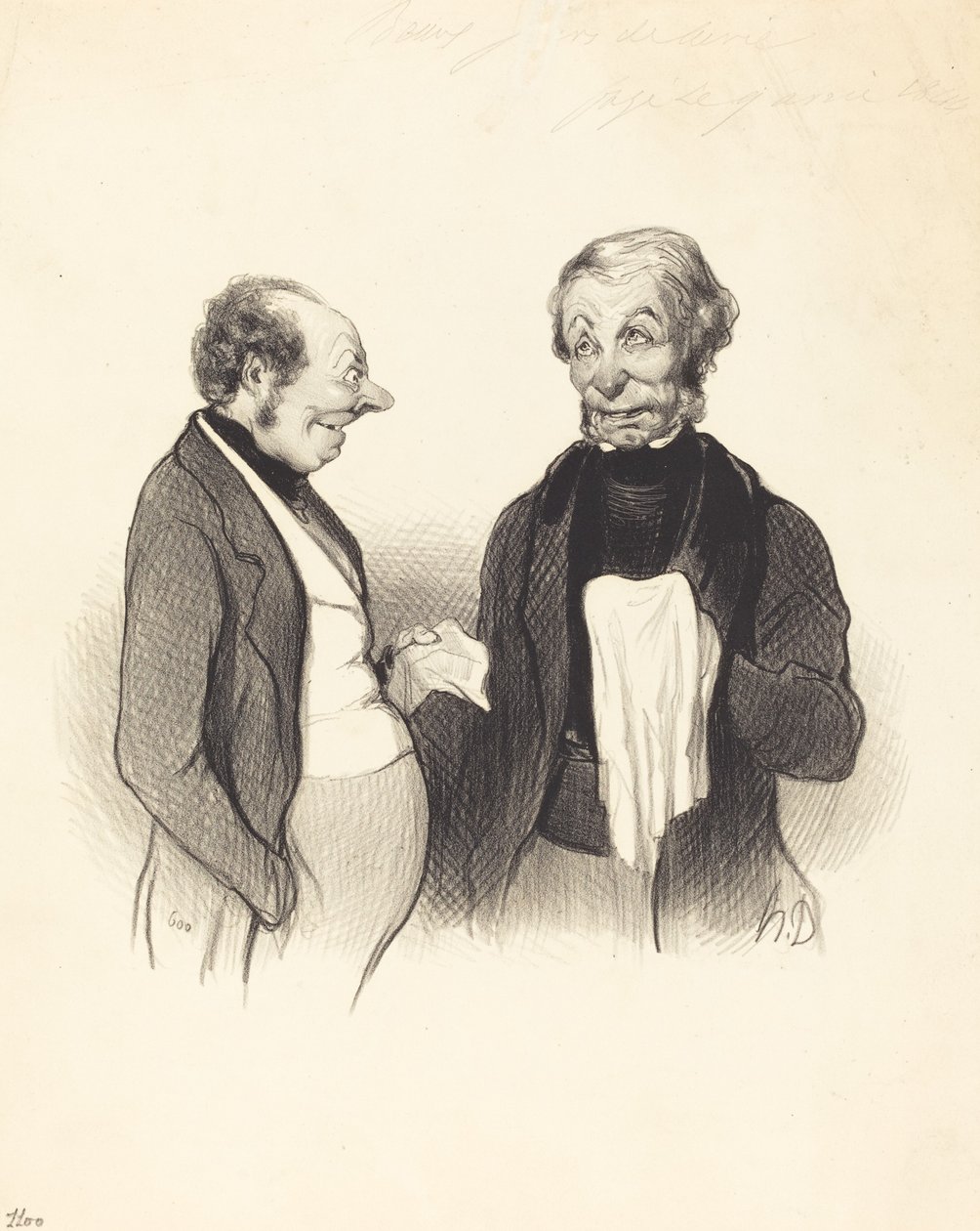 mutlu bir haber by Honoré Daumier