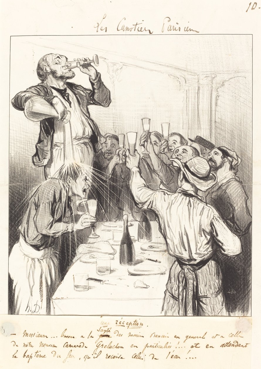 Bir resepsiyon by Honoré Daumier