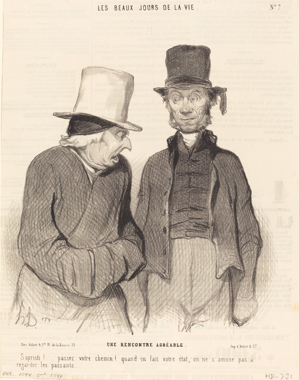hoş bir toplantı by Honoré Daumier