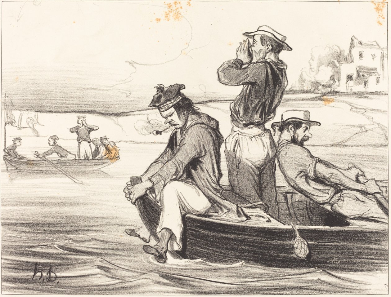 Açık suda bir toplantı by Honoré Daumier