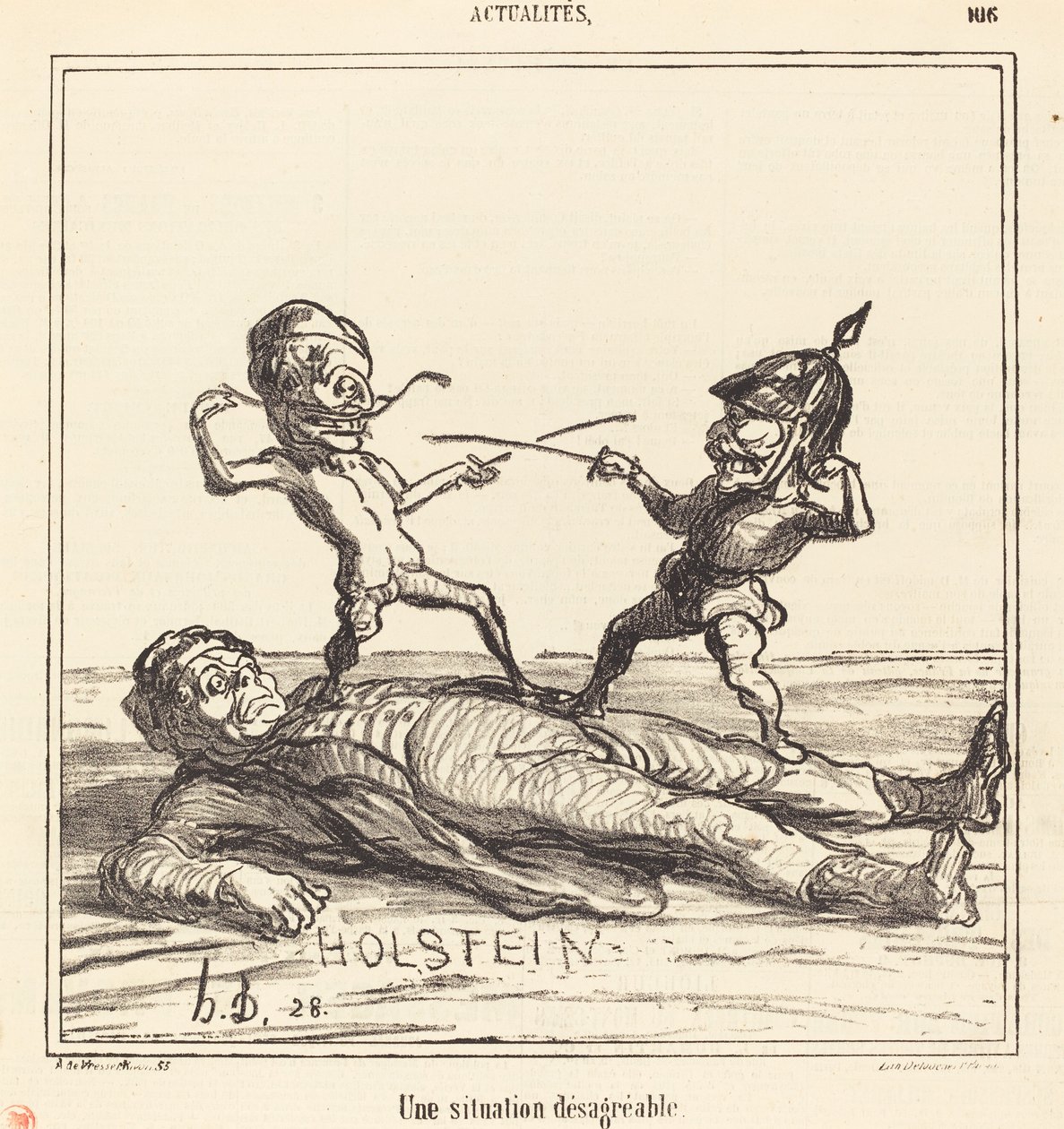 Tatsız Bir Durum by Honoré Daumier