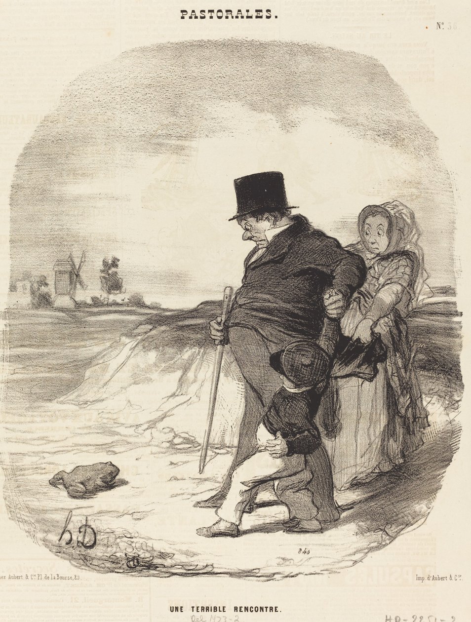 Korkunç Bir Karşılaşma by Honoré Daumier