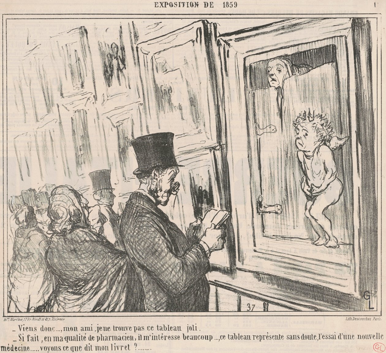 Hadi o zaman... dostum, bulamıyorum... by Honoré Daumier