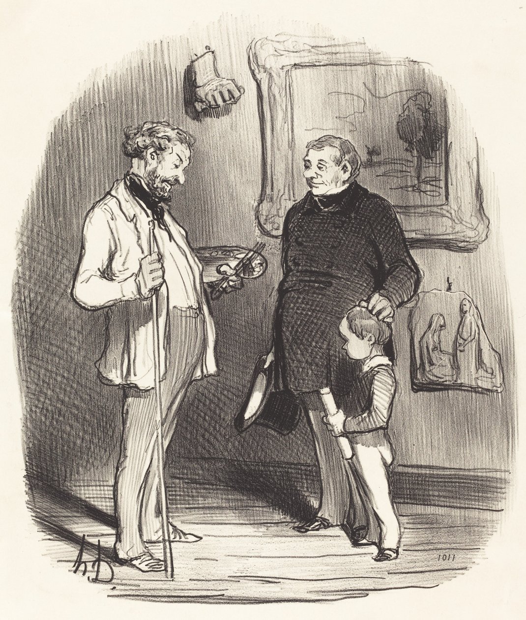 Al bakalım küçüğüm... eğer yeterince imkanı yoksa... by Honoré Daumier