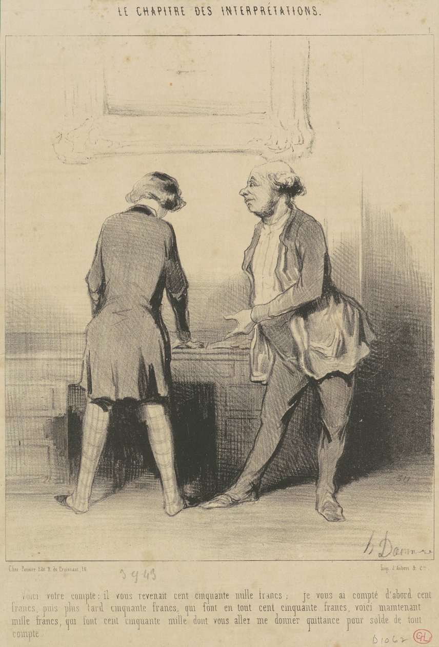 İşte hesabınız: Sizindi... by Honoré Daumier