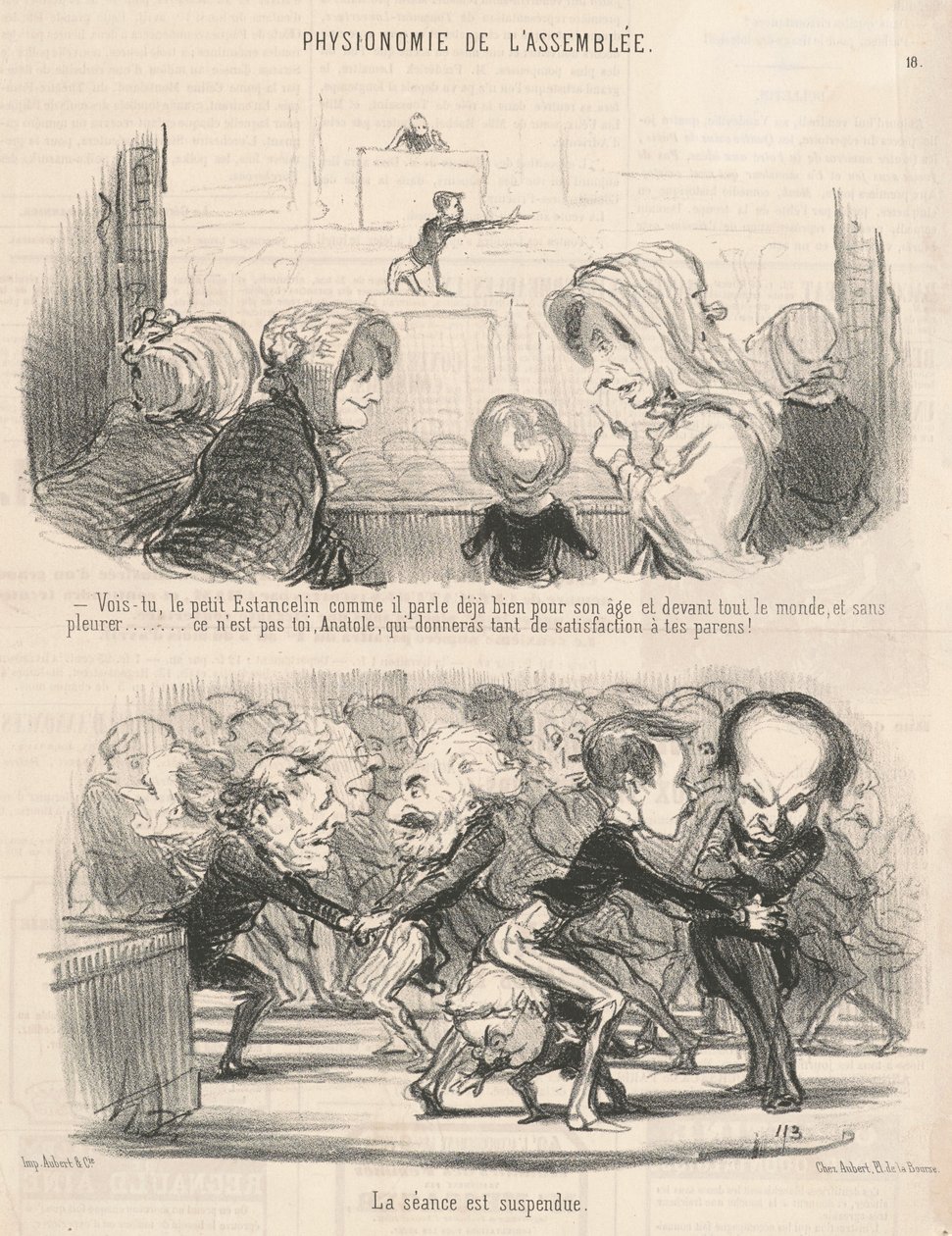 Küçük estancelin konuşurken... by Honoré Daumier