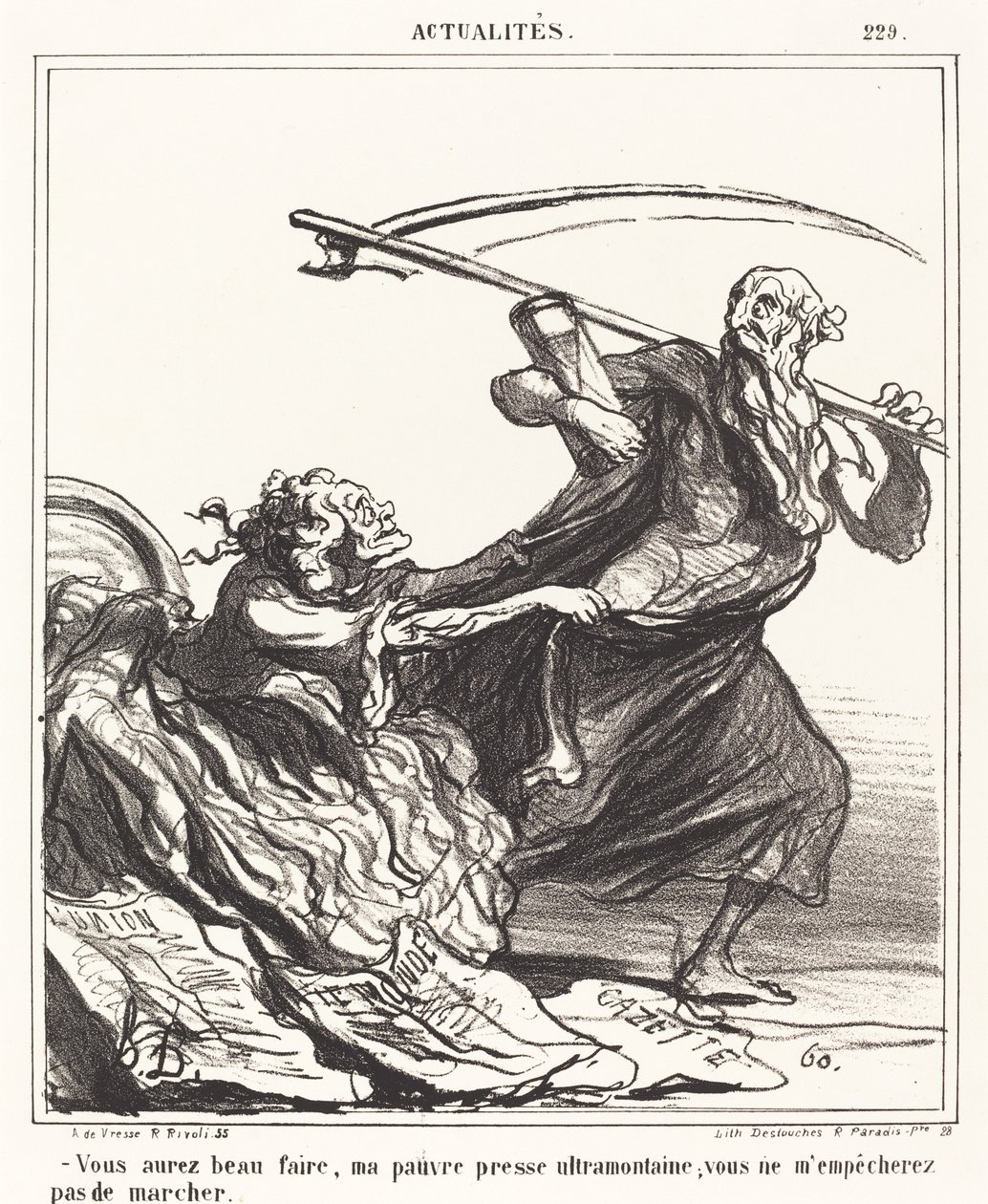 Ne yaparsan yap, zavallı basınım... by Honoré Daumier