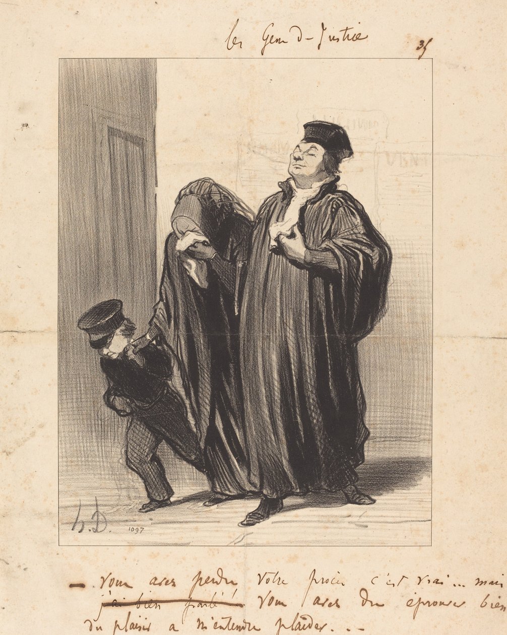 Davayı kaybettin, bu doğru... by Honoré Daumier