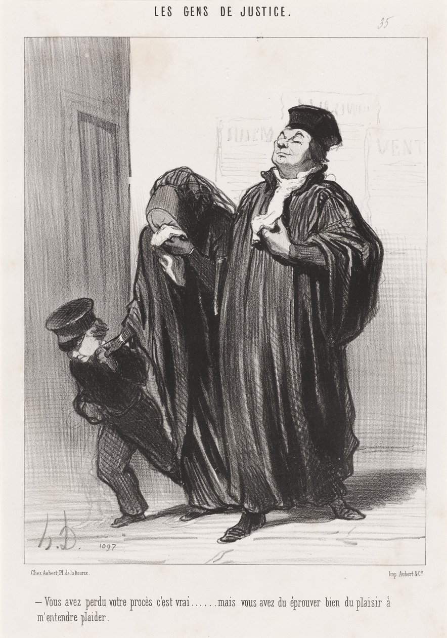 Davanı kaybettin, bu doğru... by Honoré Daumier