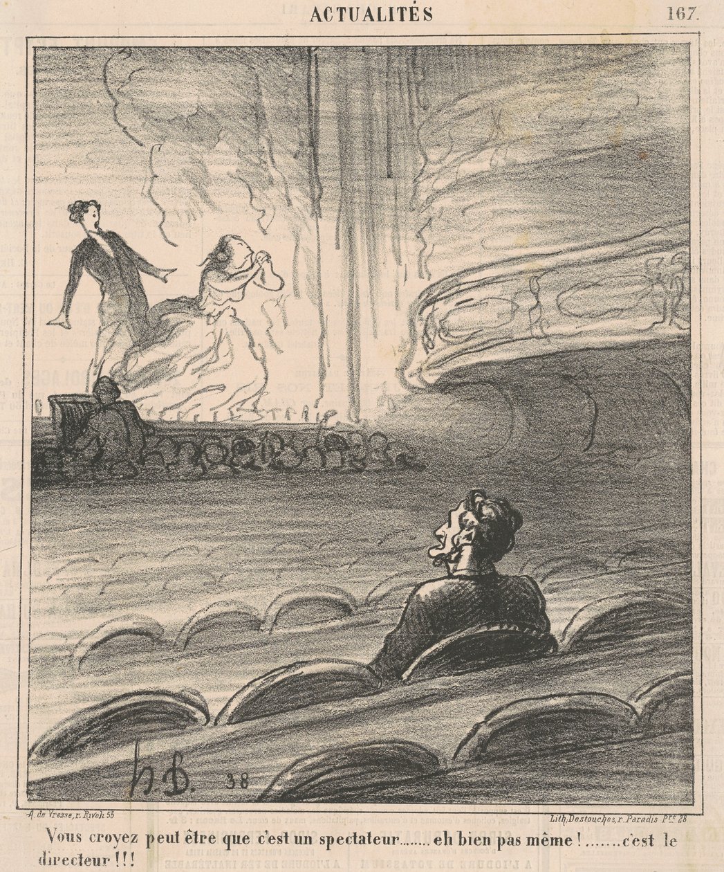 Seyirci olduğunu düşünebilirsiniz... by Honoré Daumier