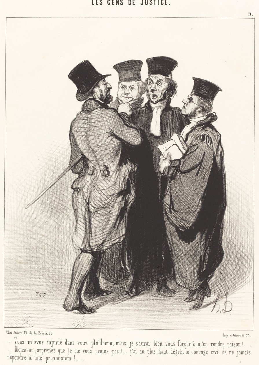 Yalvararak bana hakaret ettin... by Honoré Daumier