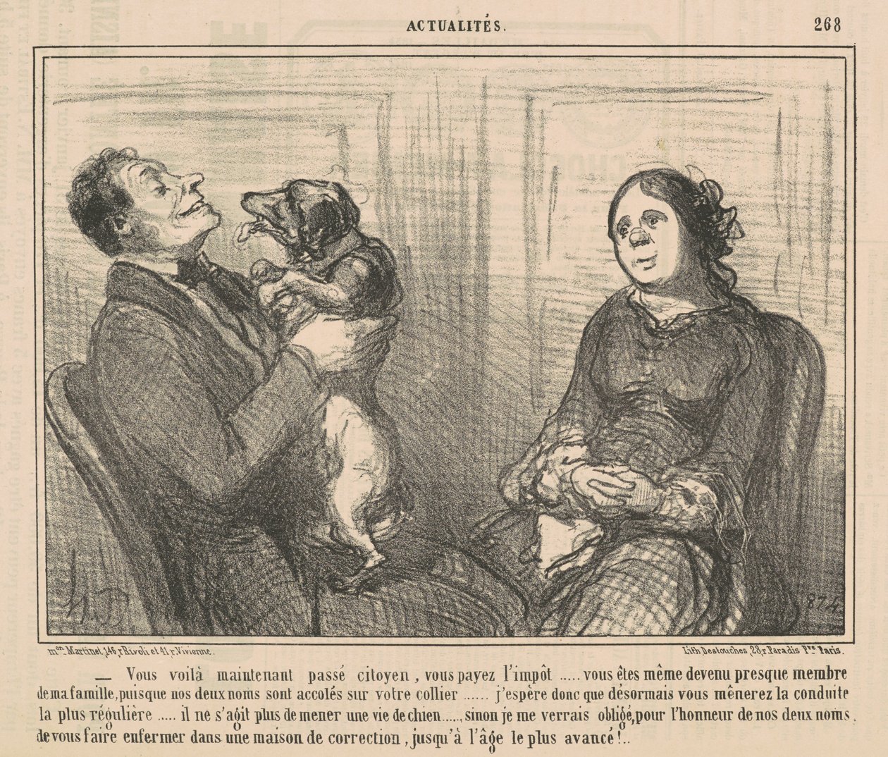 İşte şimdi vatandaşlık geçiş belgesi by Honoré Daumier