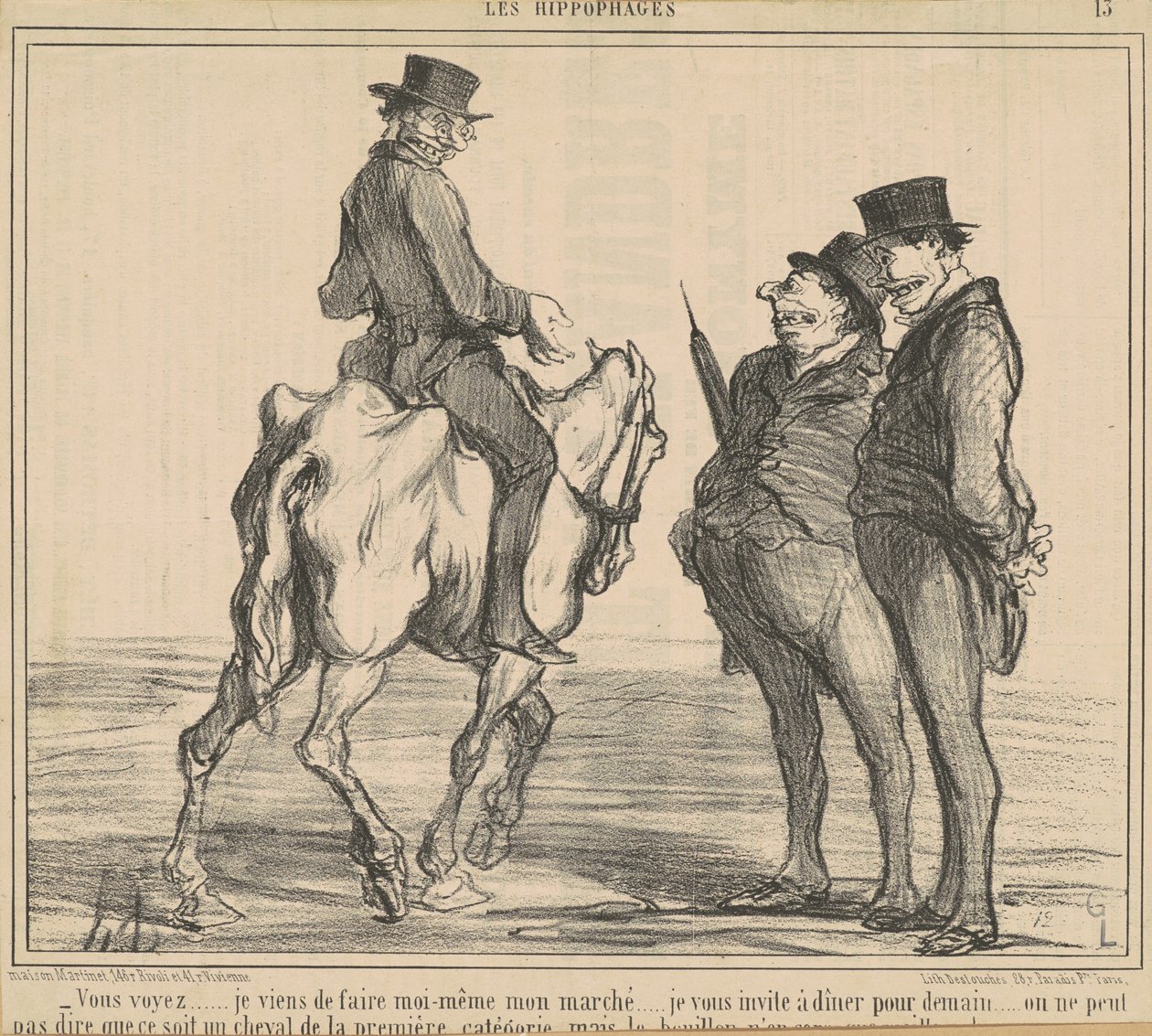 Görüyorsun... Az önce... pazarımı yaptım... by Honoré Daumier