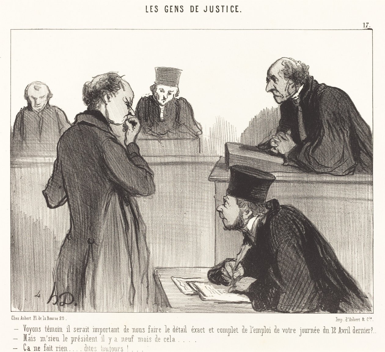 Tanık görmek önemli... by Honoré Daumier