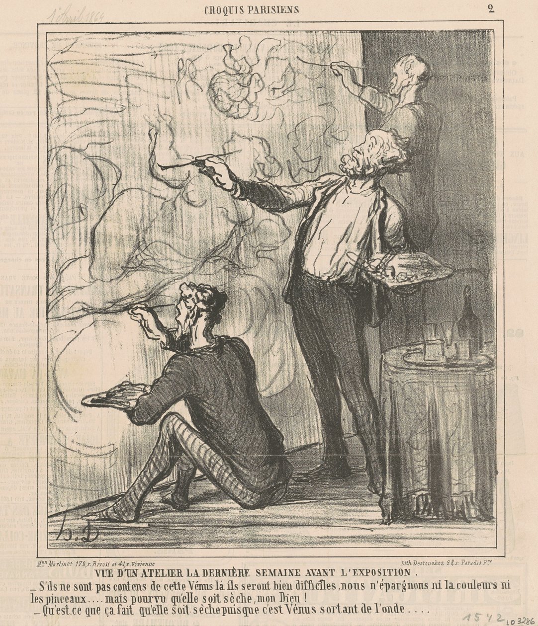 Bir atölyeden görüntü... by Honoré Daumier