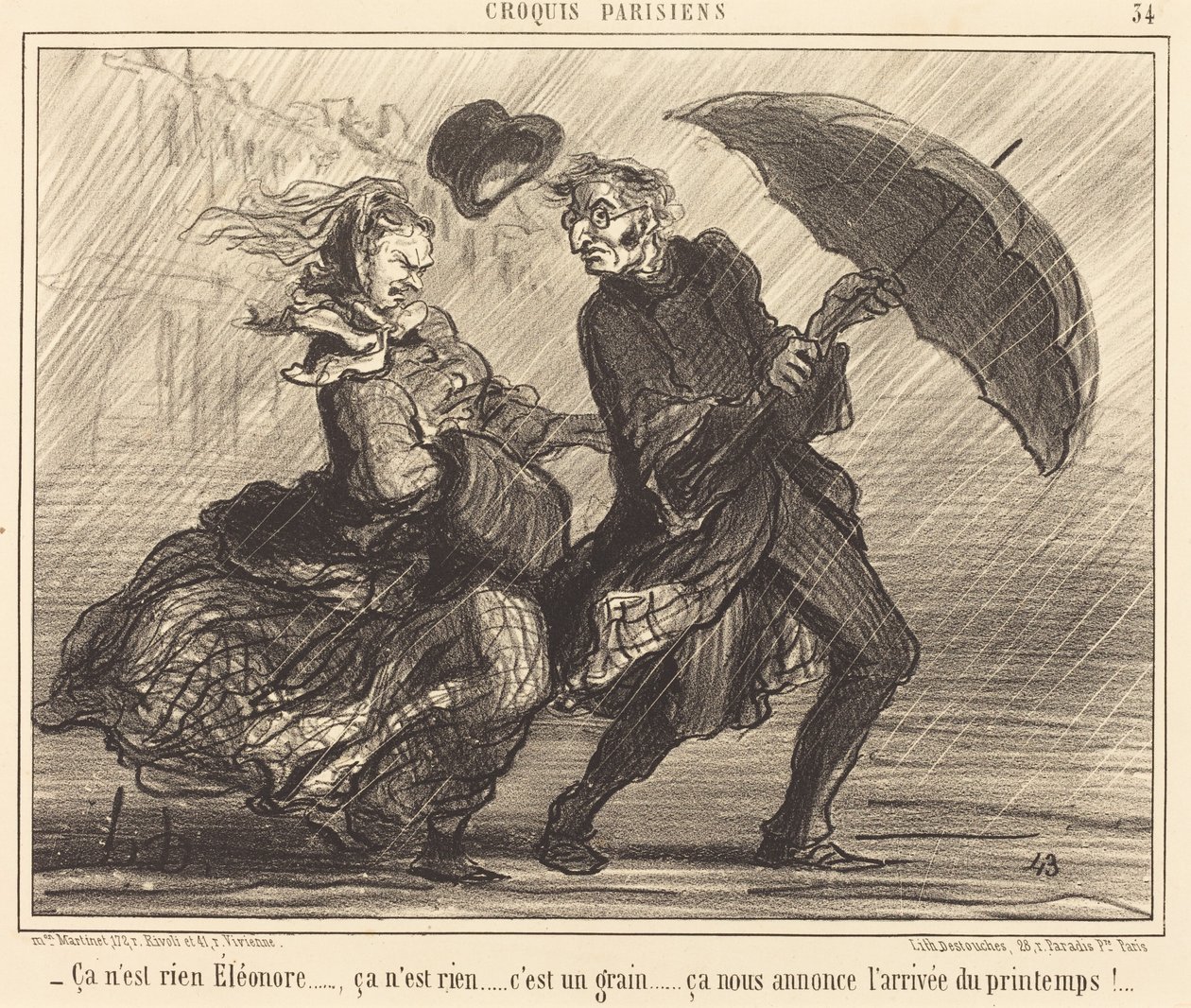 hiçbir şey Éléonore...hiçbir şey değil... by Honoré Daumier