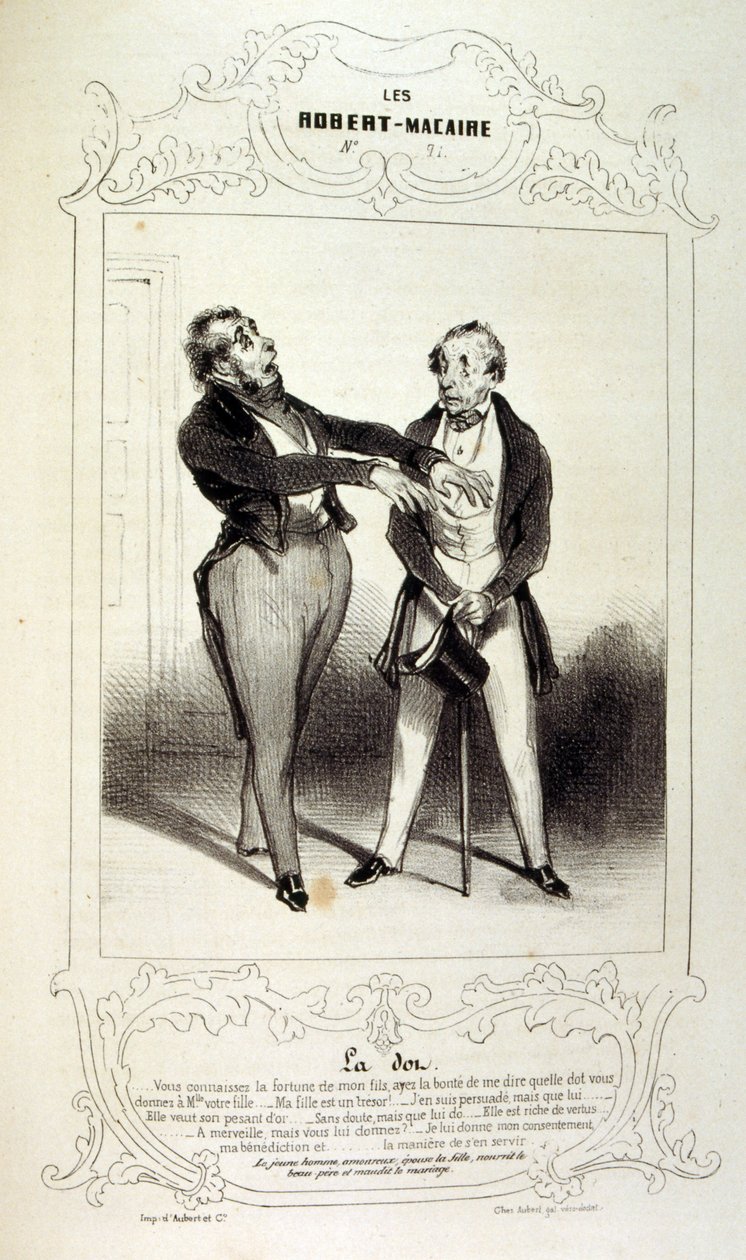 Fikirler ve efsaneler hakkında illüstrasyonlar Philipon, Les Cent ve Robert Macaire başlığı altında by Honoré Daumier