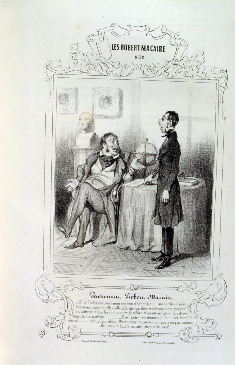 Fikirler ve efsaneler hakkında illüstrasyonlar Philipon, Les Cent ve Robert Macaire başlığı altında by Honoré Daumier