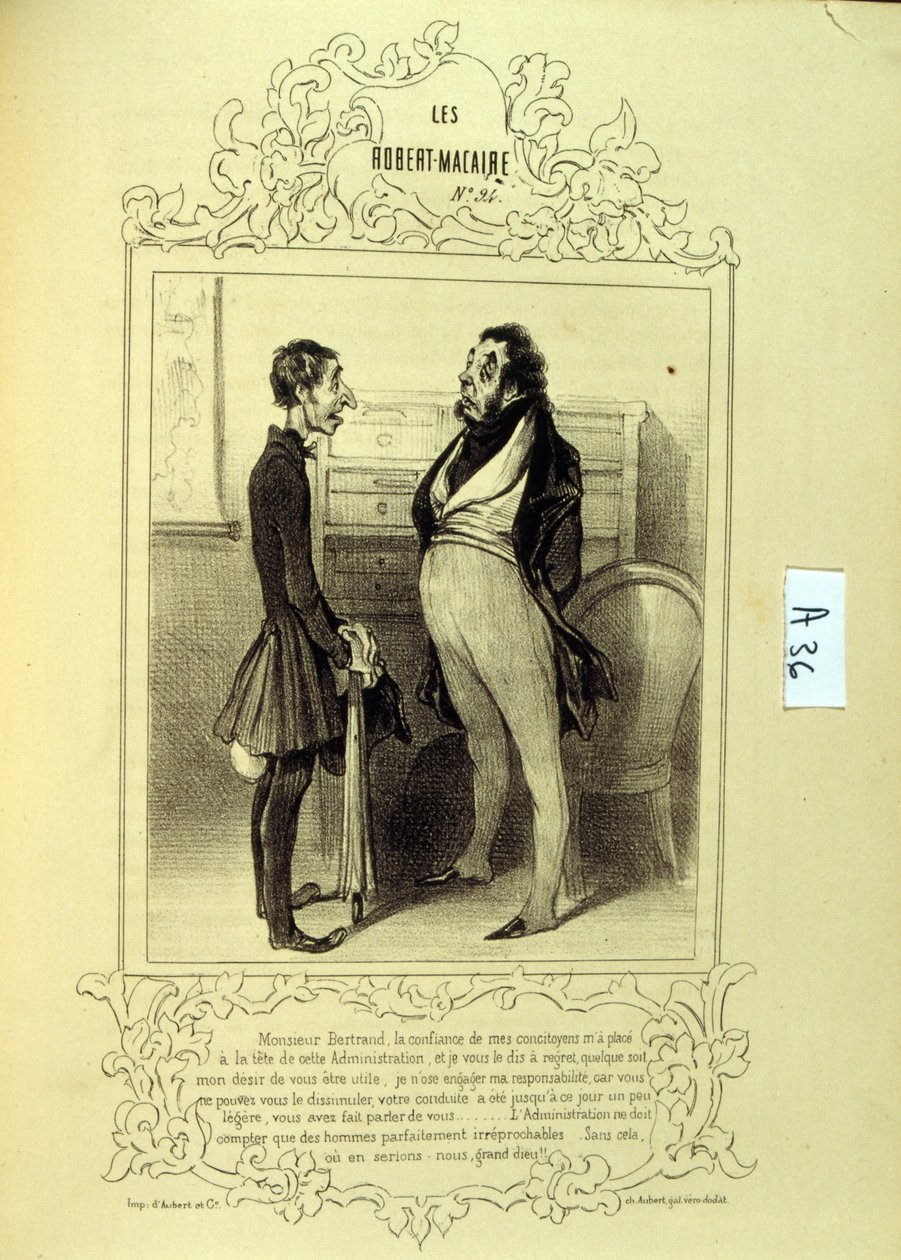 Fikirler ve efsaneler hakkında illüstrasyonlar Philipon, Les Cent ve Robert Macaire başlığı altında by Honoré Daumier