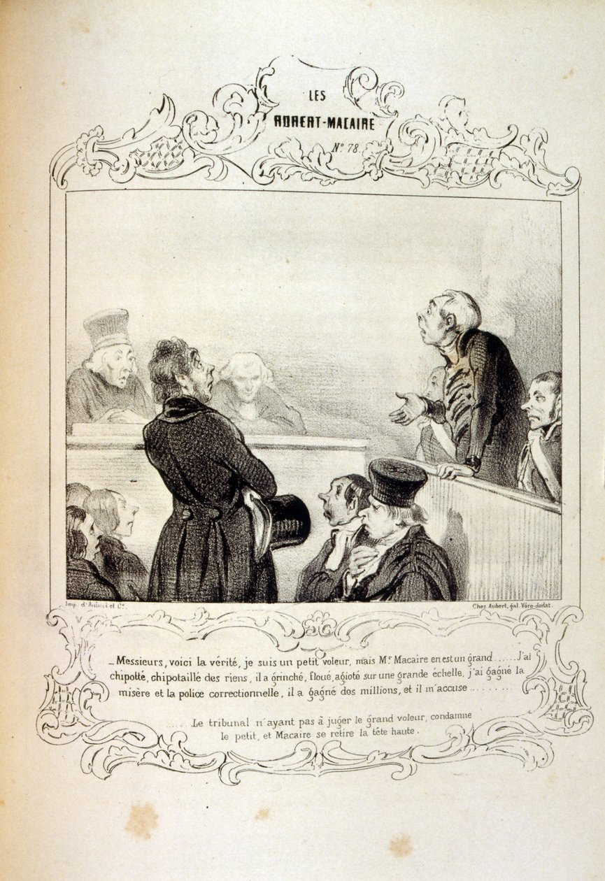 Fikirler ve efsaneler hakkında illüstrasyonlar Philipon, Les Cent ve Robert Macaire başlığı altında by Honoré Daumier