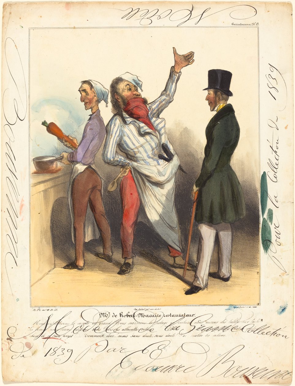 Bay de Robert Macaire Lokantacısı by Honoré Daumier and Edouard Bouvenne